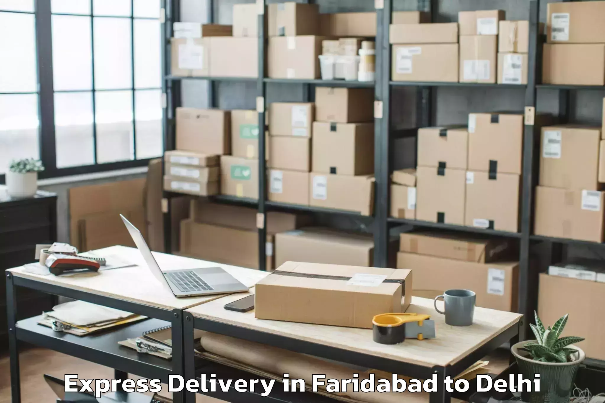 Trusted Faridabad to Indira Gandhi International Ai Express Delivery